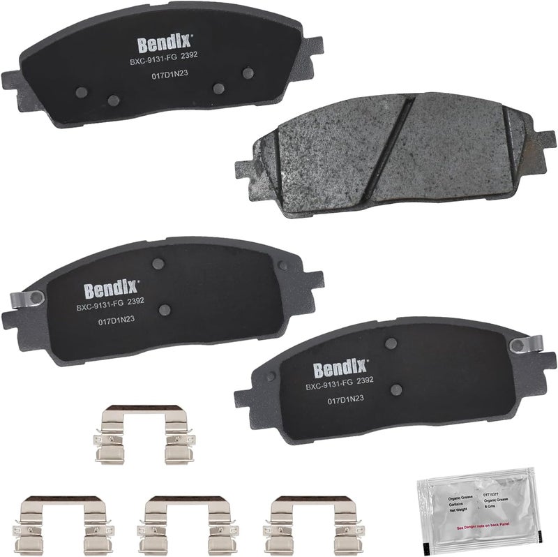 Bendix بطانات الفرامل الأمامية السيراميكية Priority1 CFC2392 لكيا كارنفال 2023-2022 - Image 1